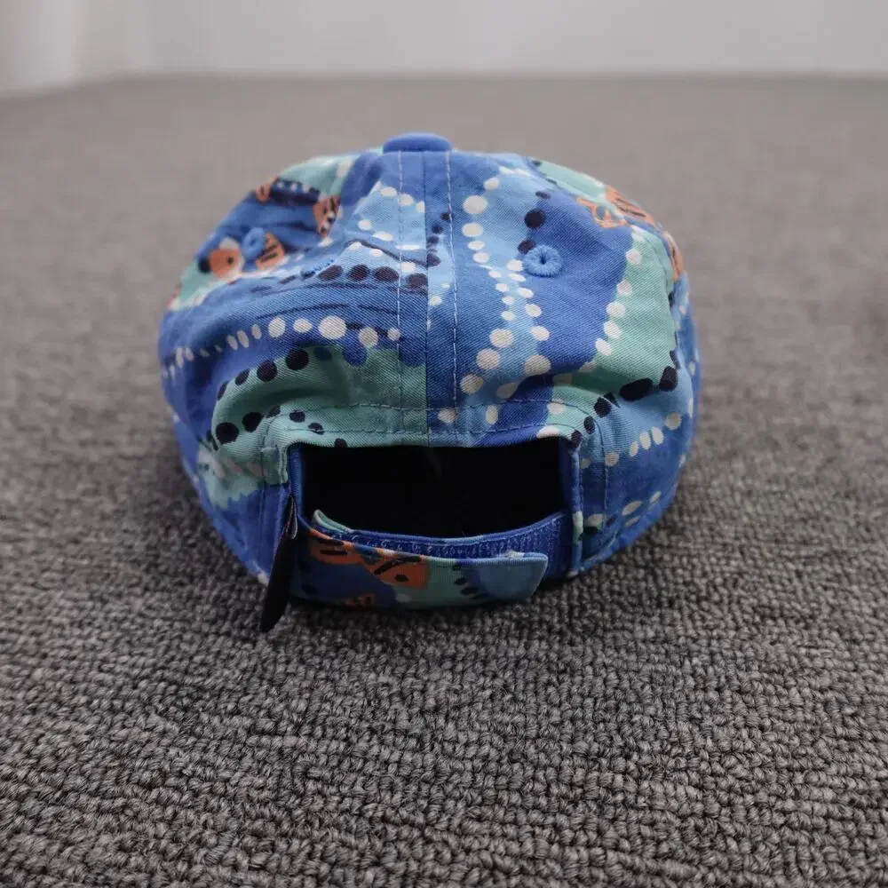Patagonia Hat Cap Strap Back Boys 0-6 Months Blue Fish Print Nylon Summer Infant